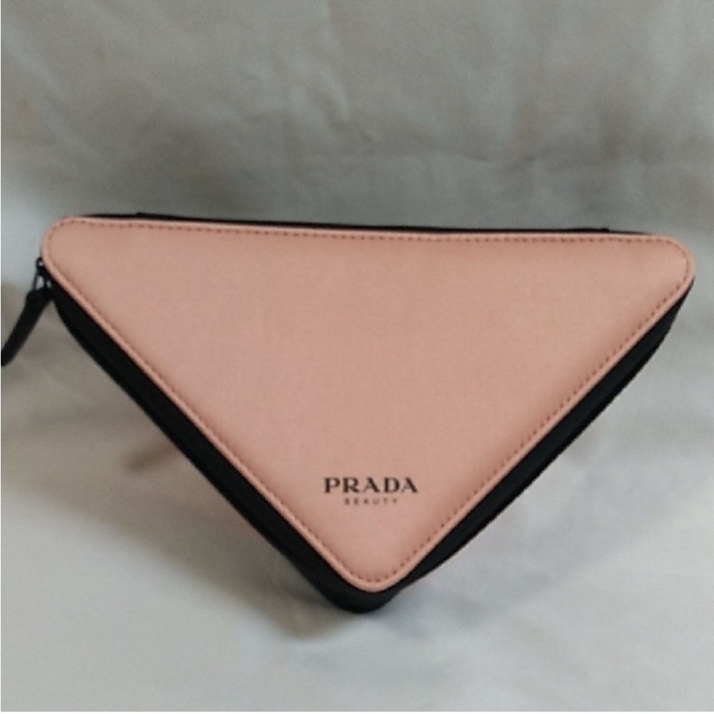 NWOT Prada Pink and Black Triangle Pouch